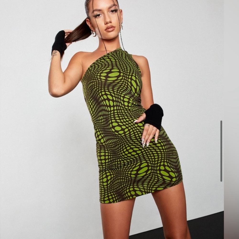 Motel Nelvia Bodycon Green Strappy Dress
